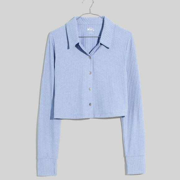 Madewell MWL Brushed Rib Cropped Cardigan Sweater - Picture 5 of 8